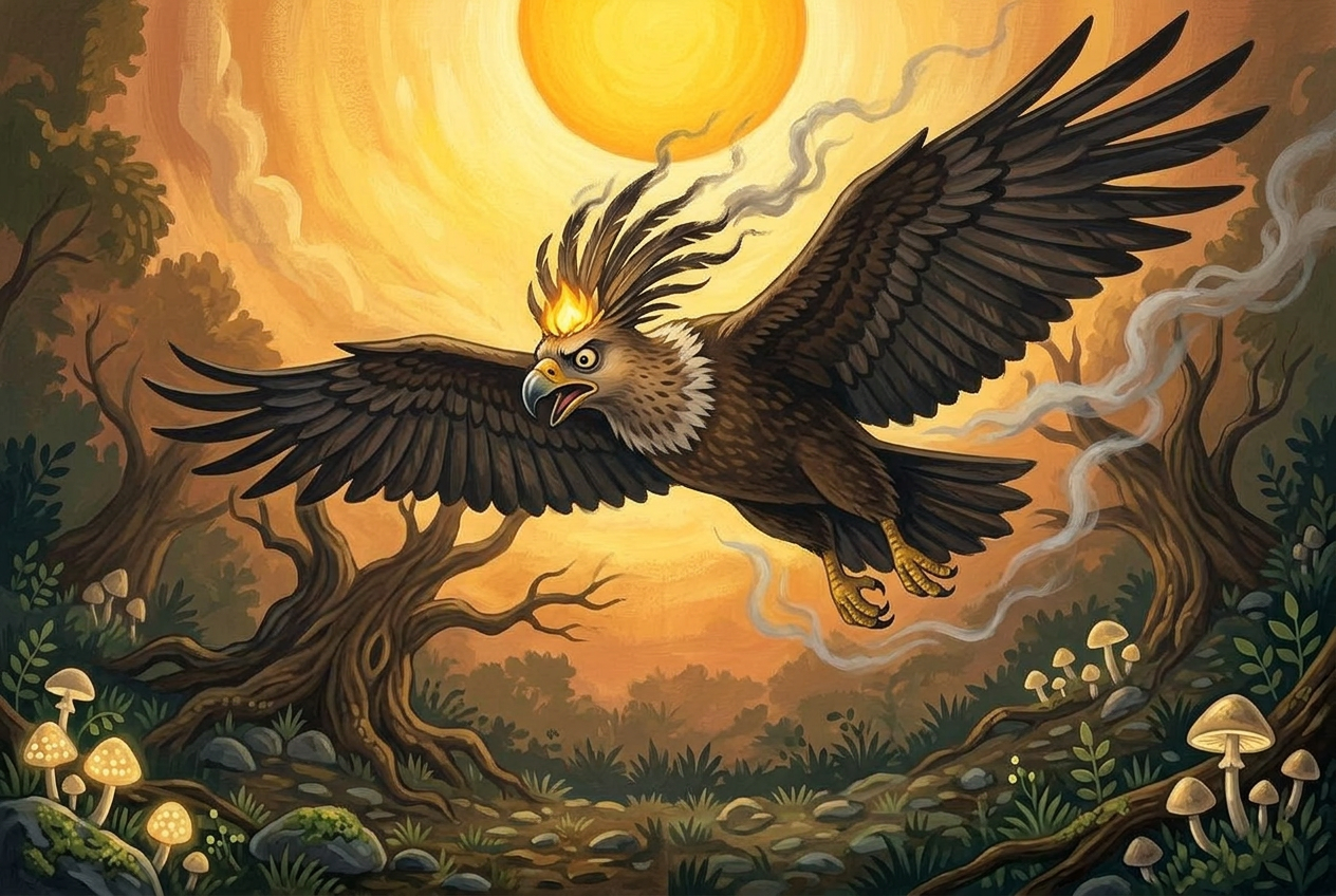 Buzzard's Proud Feathers